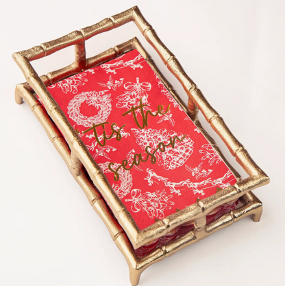 Christmas Red Toile Napkin Packs