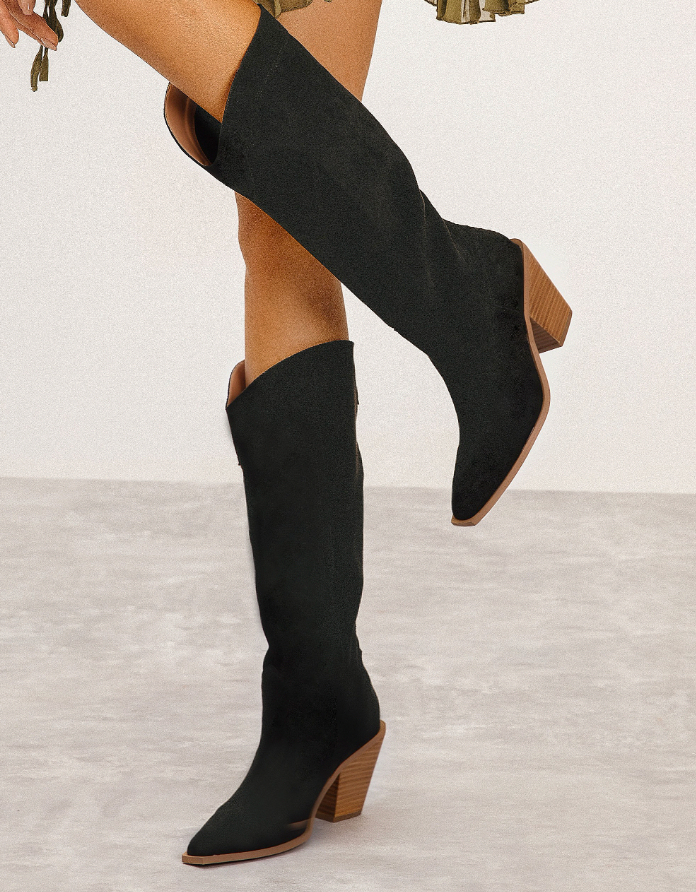 Knee High Boot - Black