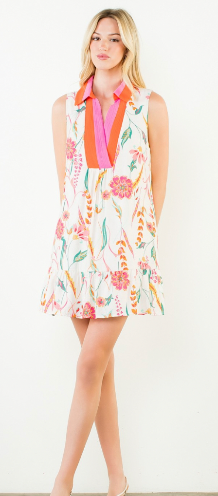 Sleeveless Floral Dress (PREORDER)