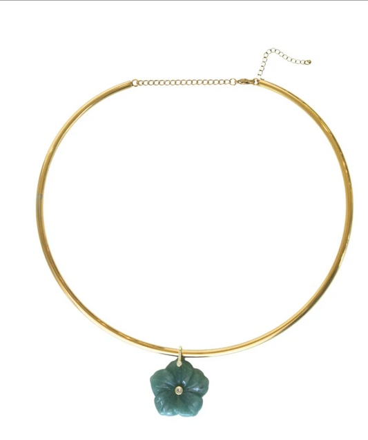 Amalfi Floral Choker in Emerald
