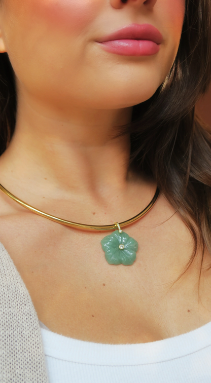 Amalfi Floral Choker in Emerald