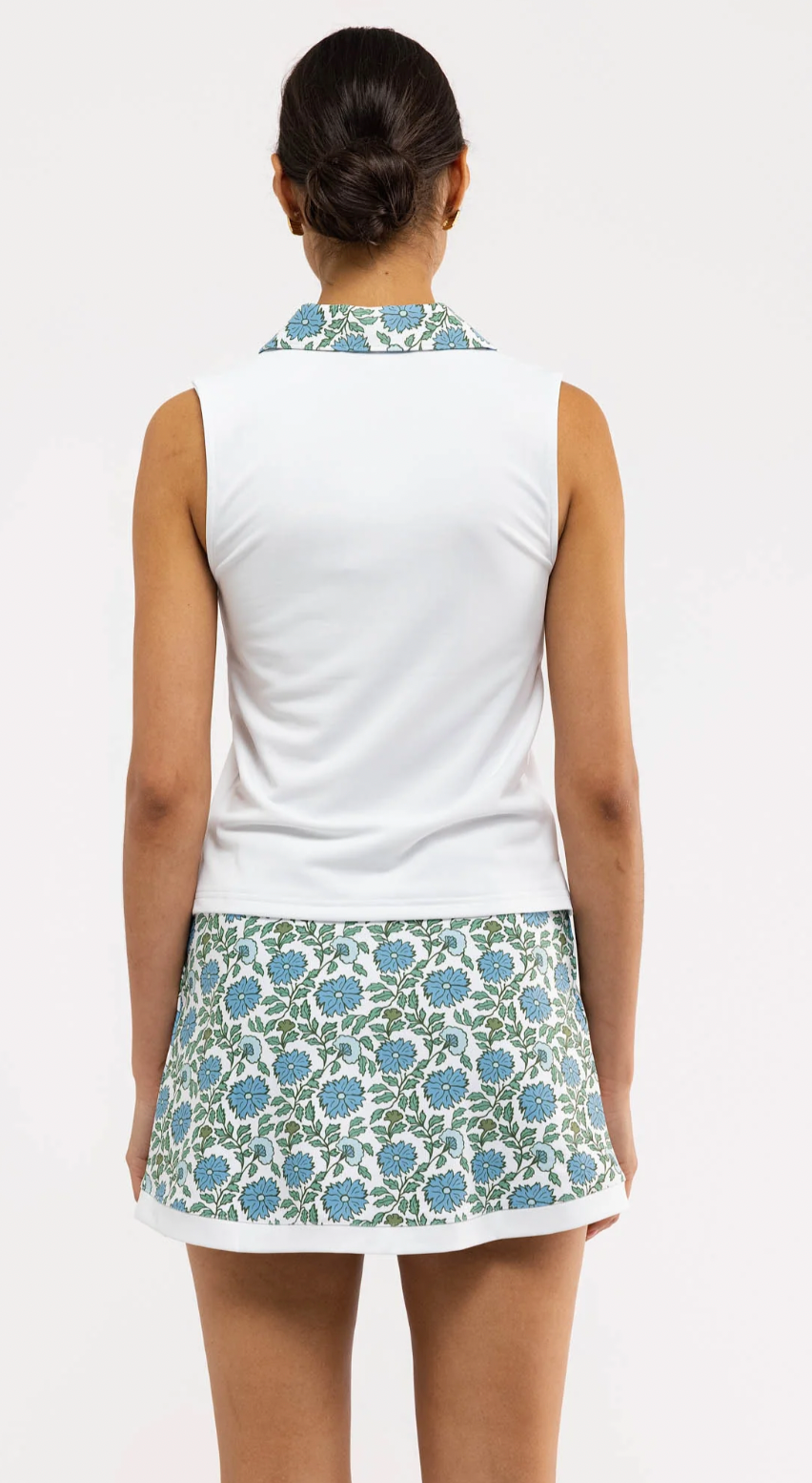 Smith and Quinn Bryce Polo in White/Seasalt Flora