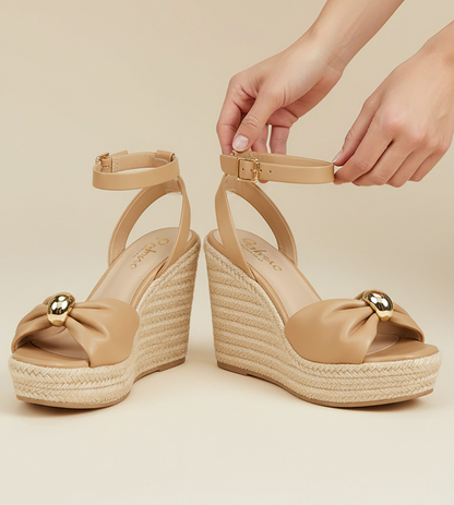 Gold Detail Platform Wedge