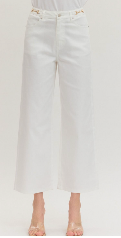 Straight Leg White Pant (PREORDER)