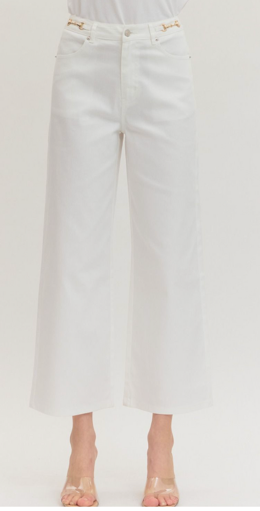 Straight Leg White Pant (PREORDER)