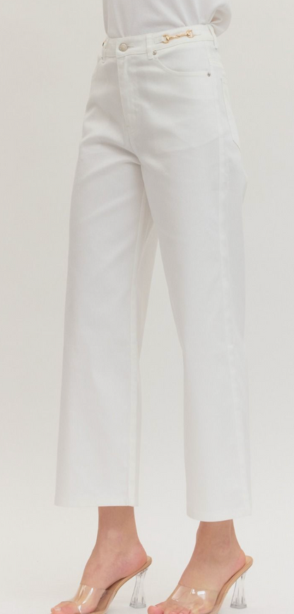Straight Leg White Pant (PREORDER)