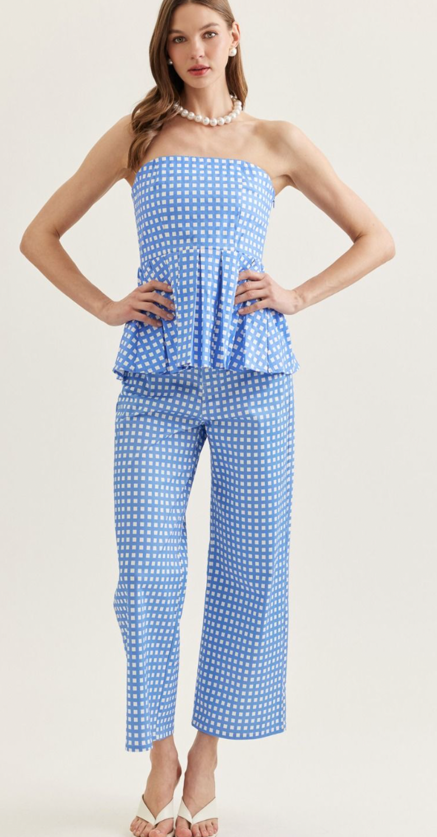 Gingham Strapless Set (PREORDER)