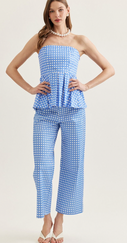 Gingham Strapless Set (PREORDER)