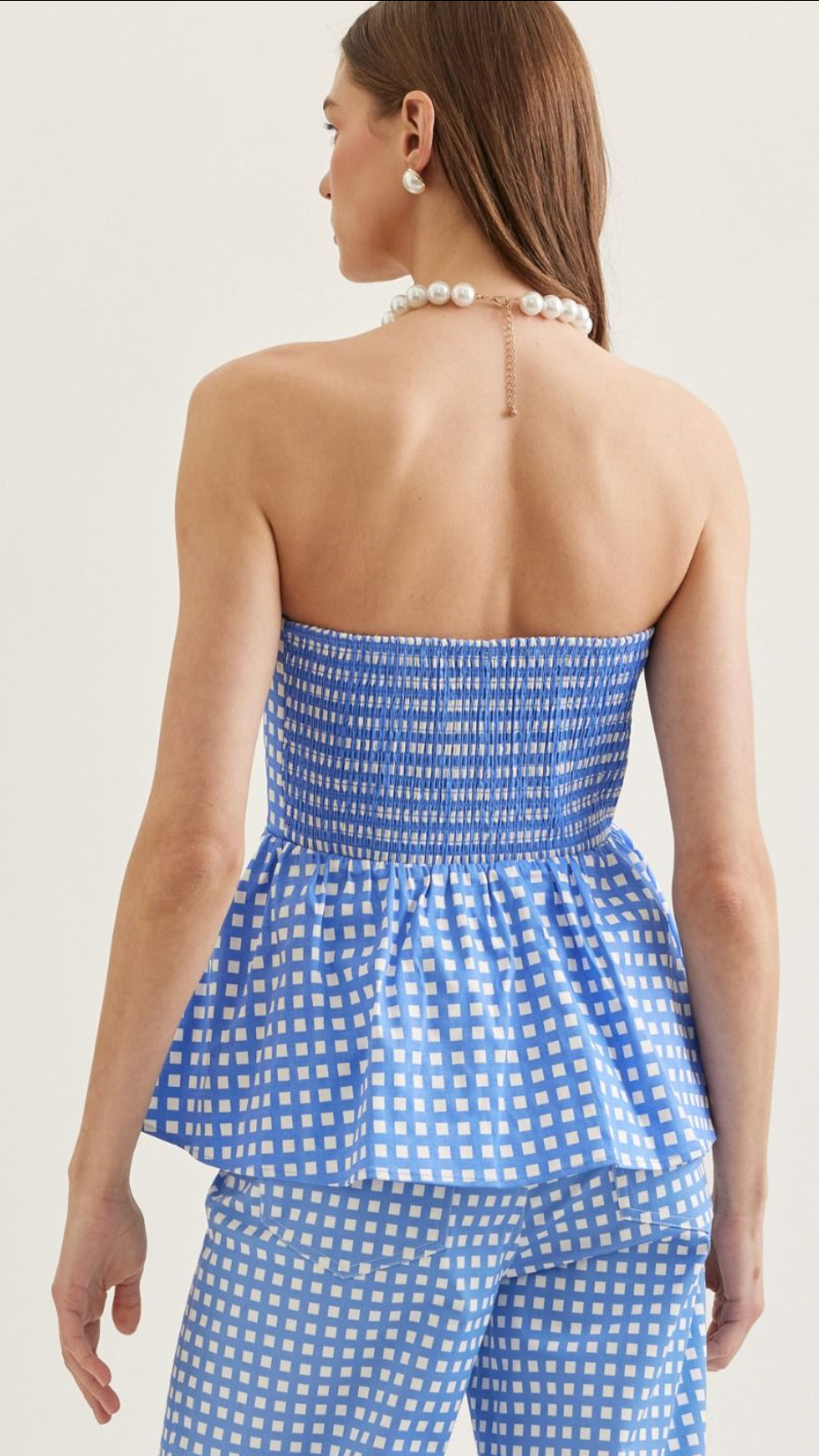 Gingham Strapless Set (PREORDER)