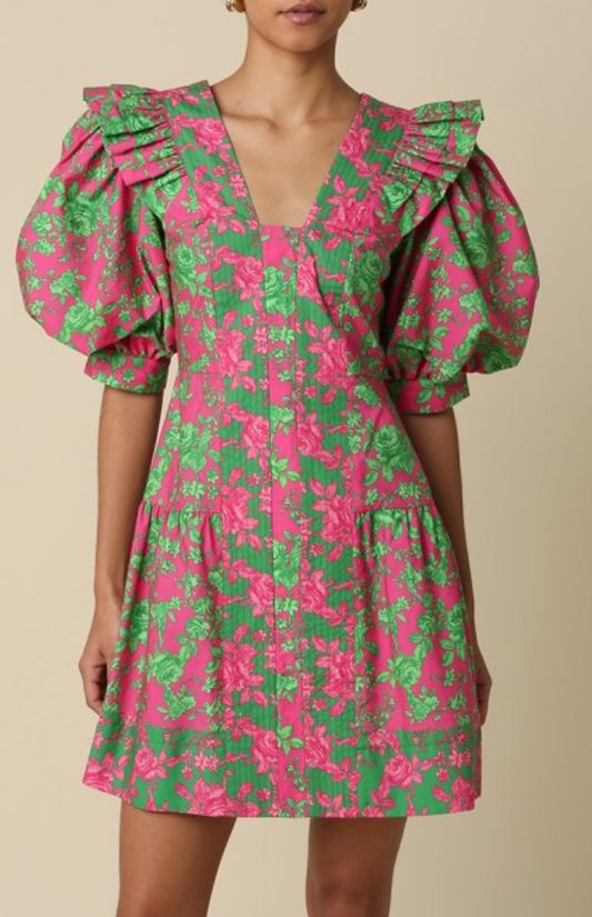 Botanical Print Dress