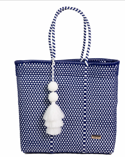 Valerosa Jumbo Bag in Navy/White Checkered
