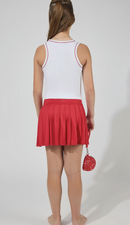 Red 3 Piece Skort Set - Kids