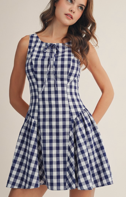 Vintage Gingham Mini Dress