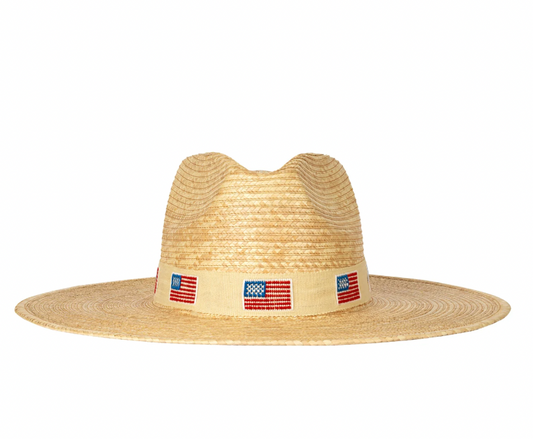 Sunshine Tienda Ivory America Palm Hat