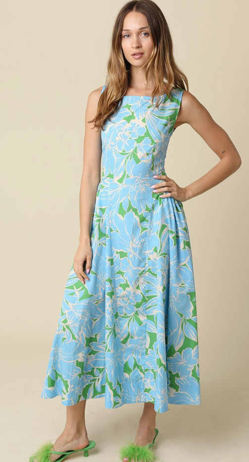 Floral Print Sleeveless Dress