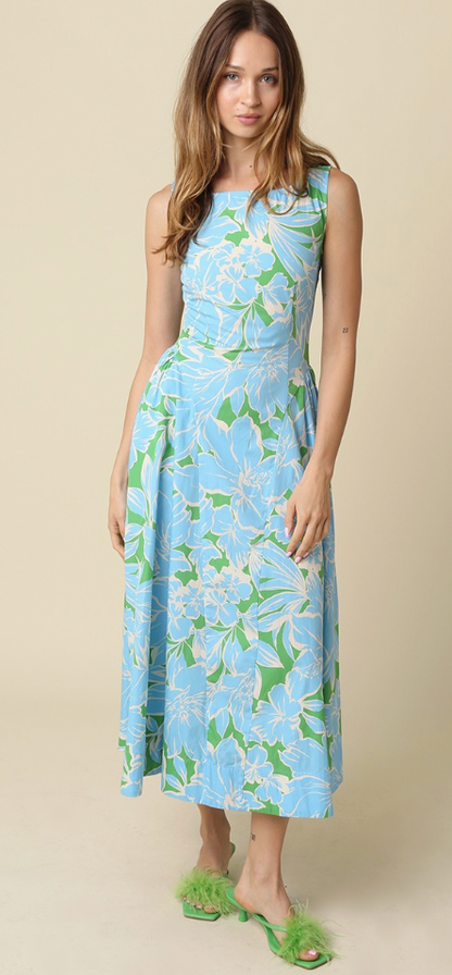 Floral Print Sleeveless Dress