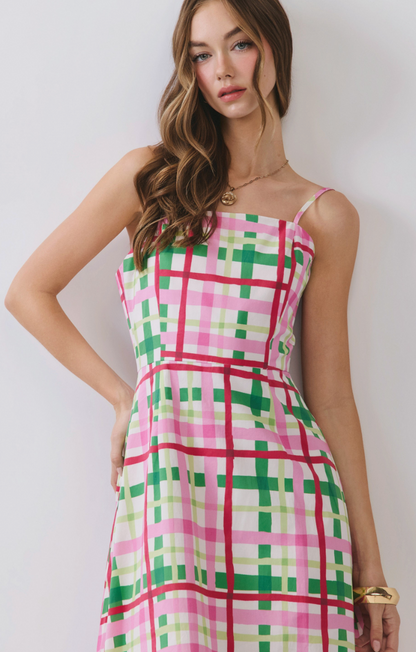 Plaid Fringe Dress