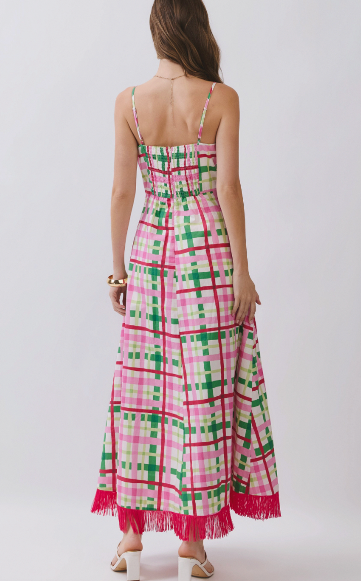 Plaid Fringe Dress