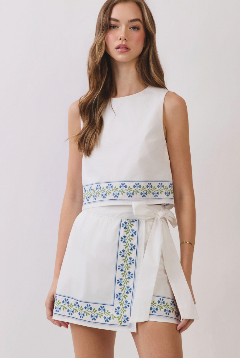 Floral Embroidered Set