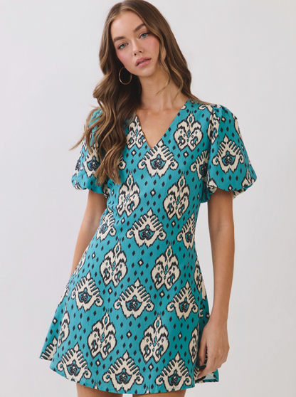 Teal Ikat Mini