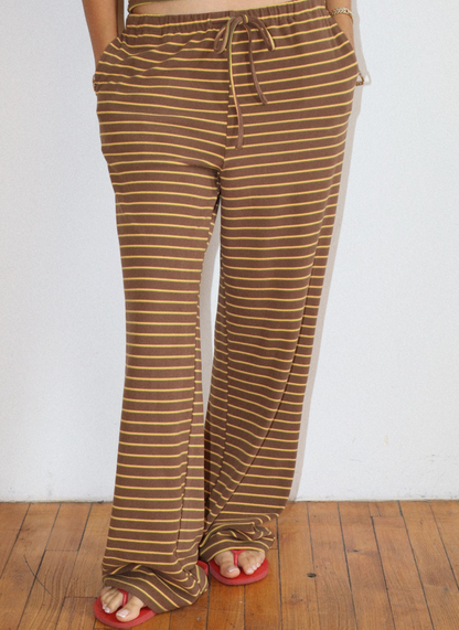 Striped Brown Cozy Pants