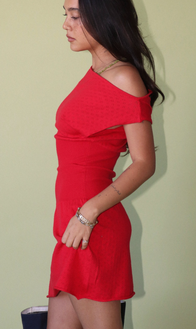 Red Knit Dress