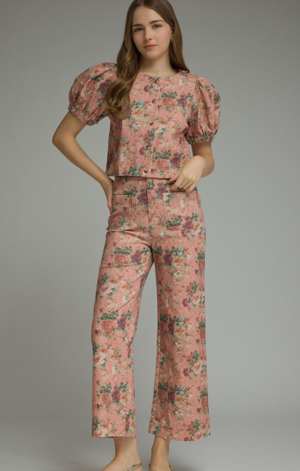 Floral Wide Leg Pants