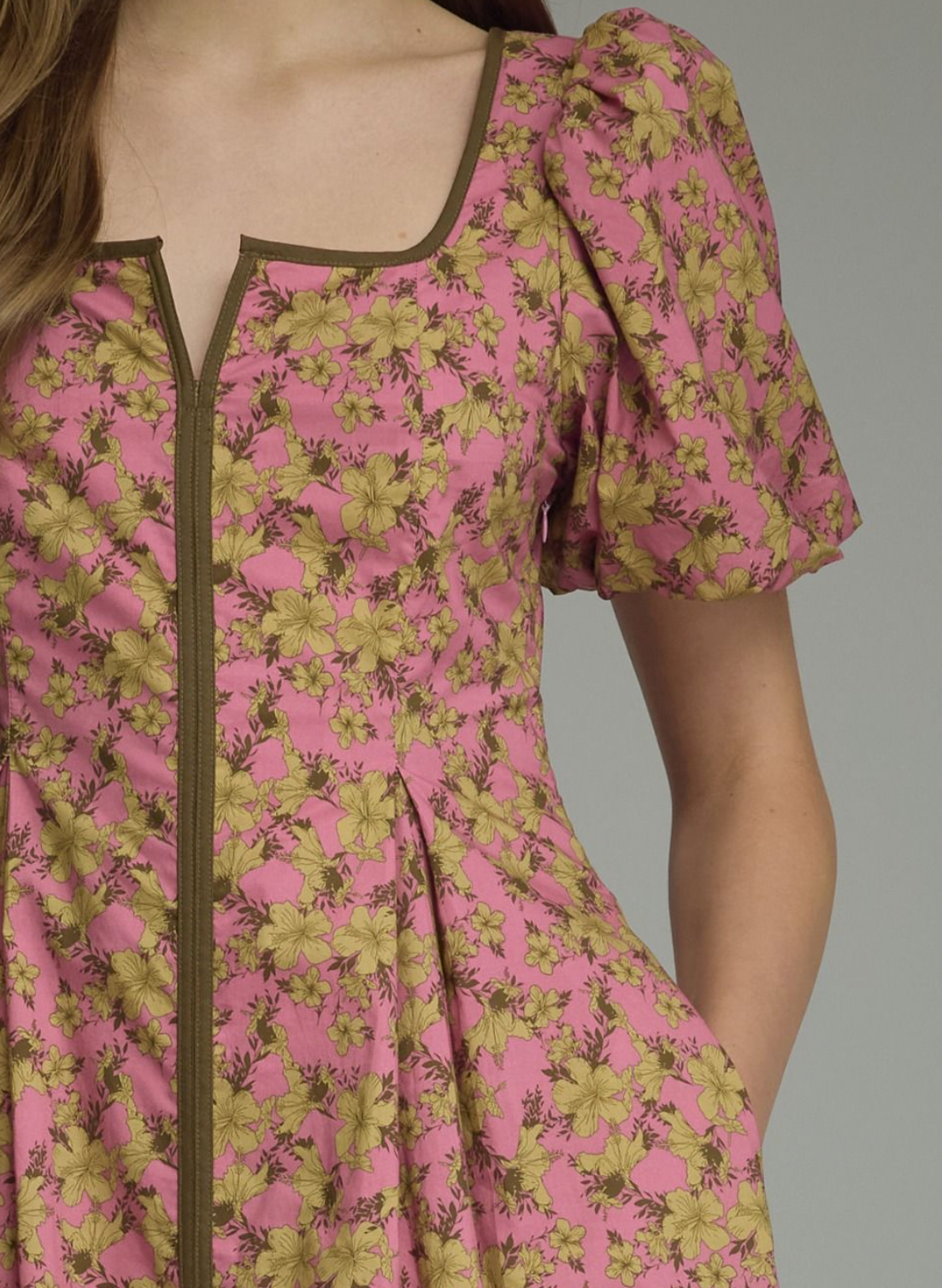 Pink Floral Mini Dress