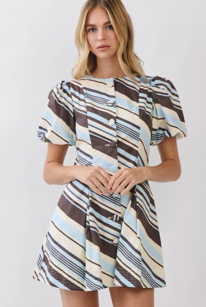 Diagonal Stripe Dress