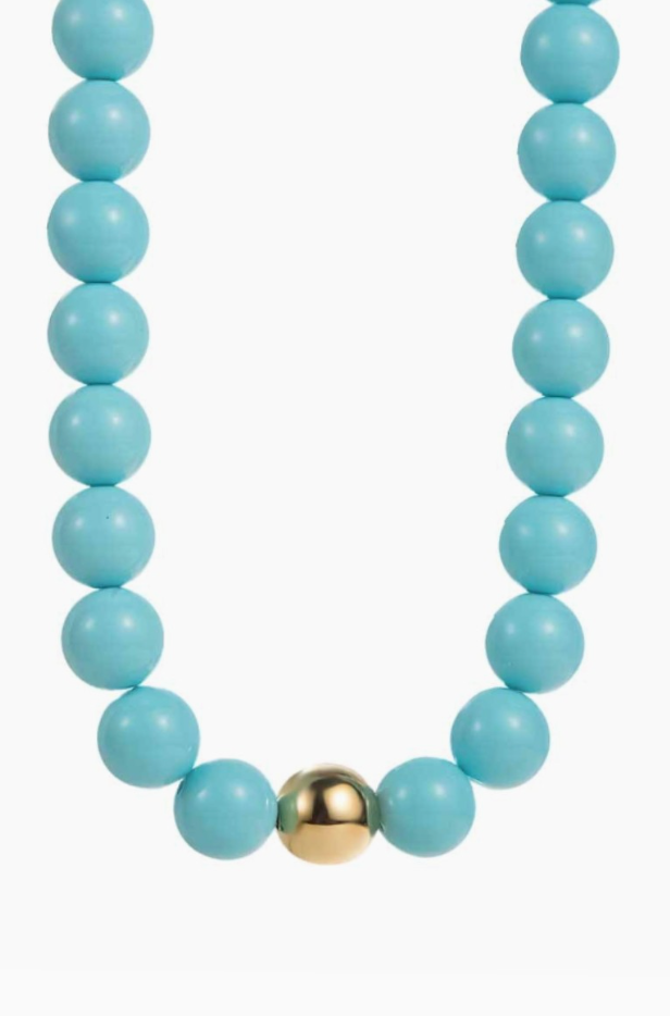 Colorful Beaded Layering Necklace in Blue