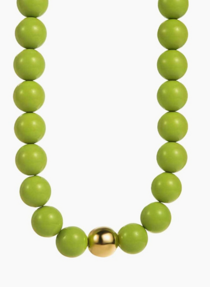 Colorful Beaded Layering Necklace in Green