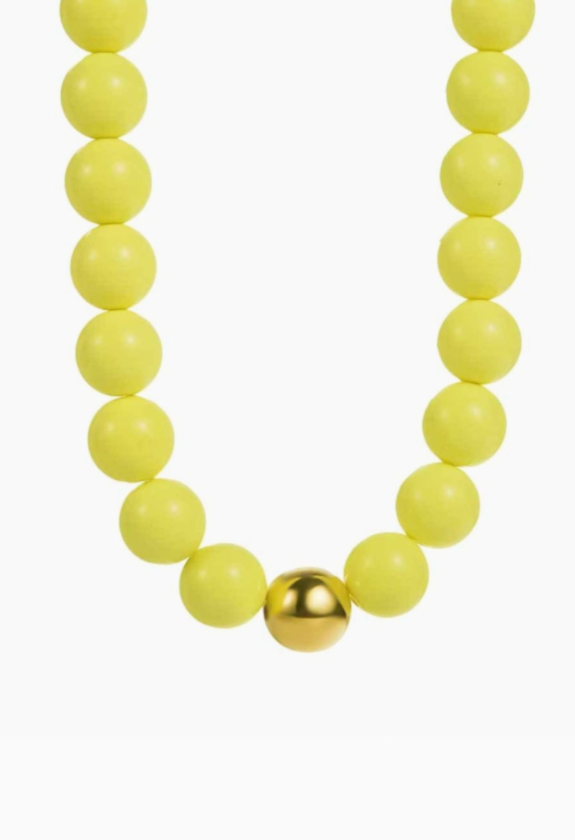 Colorful Beaded Layering Necklace in Yellow