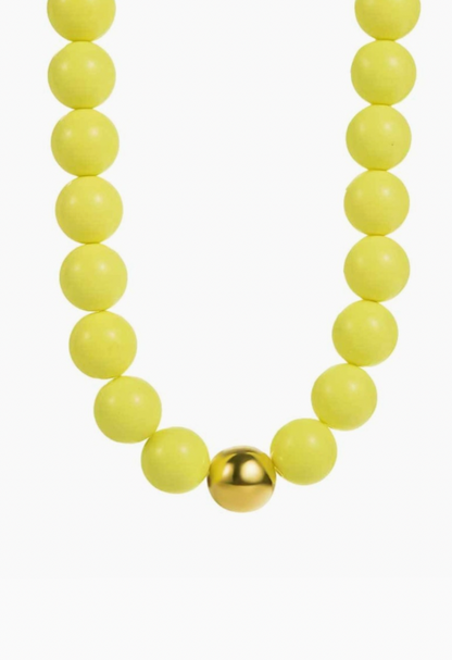 Colorful Beaded Layering Necklace in Yellow