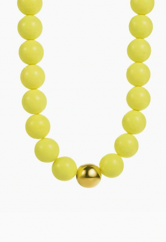 Colorful Beaded Layering Necklace in Yellow