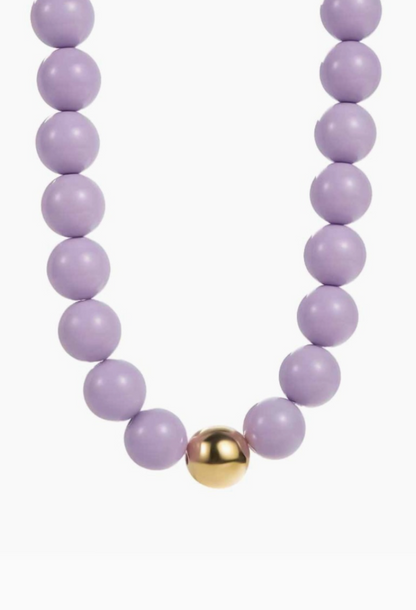 Colorful Beaded Layering Necklace in Purple