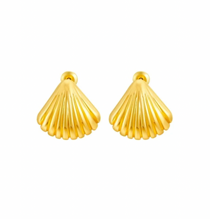 Lani Shell Studs in Gold