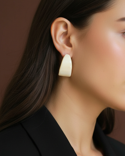 Sloane Hoops in Ivory