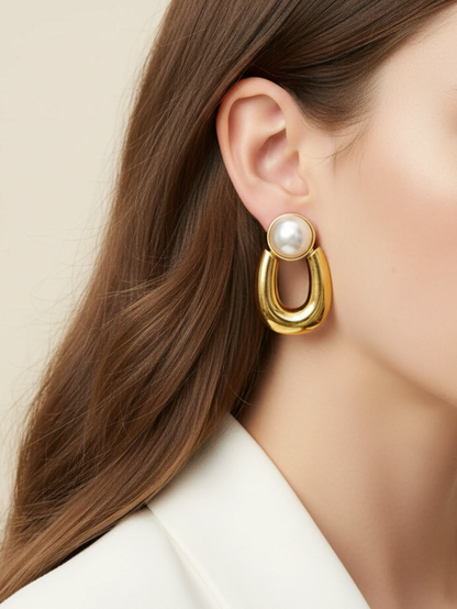 Uptown Pearl Drop Earrings