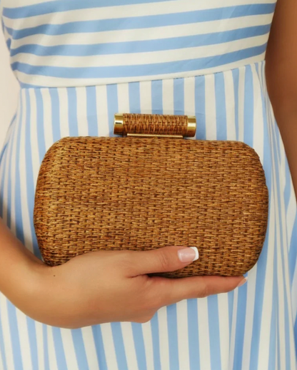Bermuda Clutch in Tan