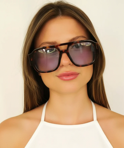 Paros Sunglasses in Tortoise/Blue