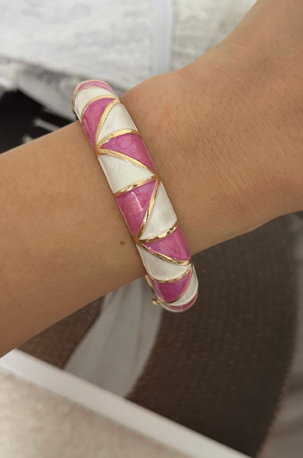 Geometric Bracelet in Pink