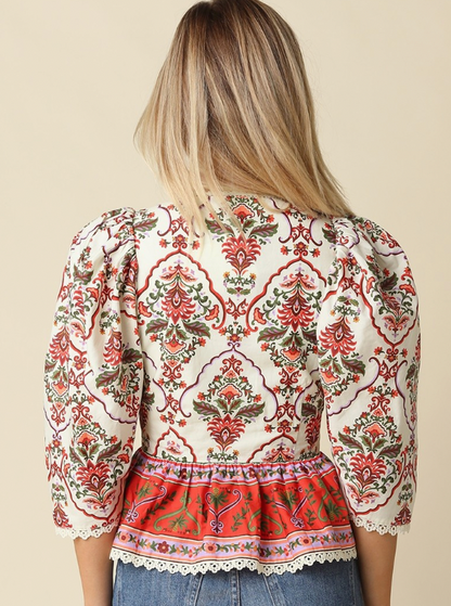 Eloise Floral Peplum Blouse