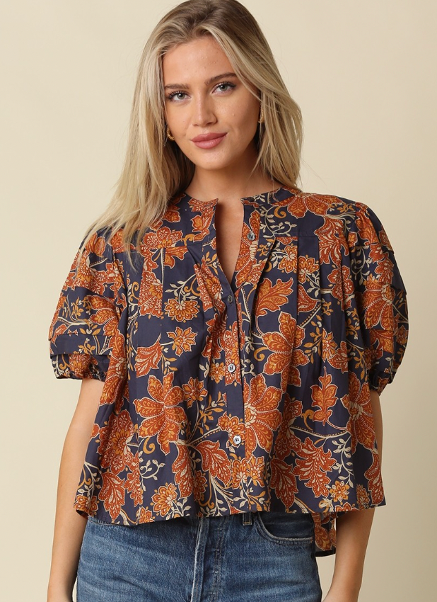 Zoey Floral Puff Sleeve Top