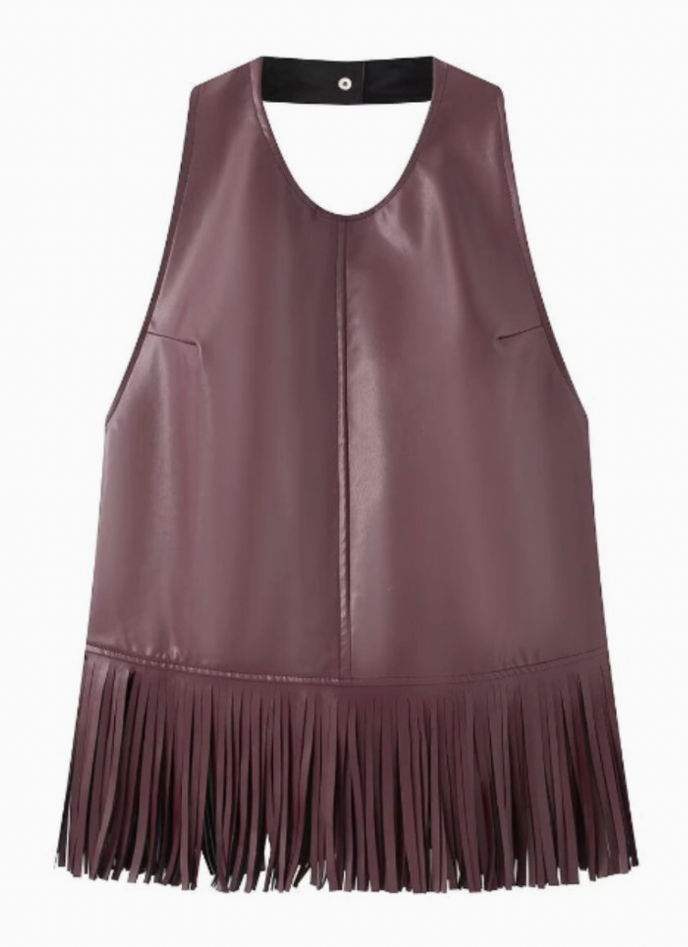 Fringe Detail Fall Top - Wine