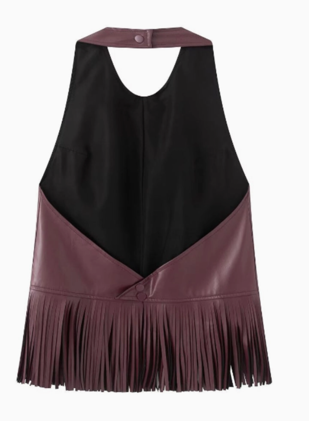 Fringe Detail Fall Top - Wine