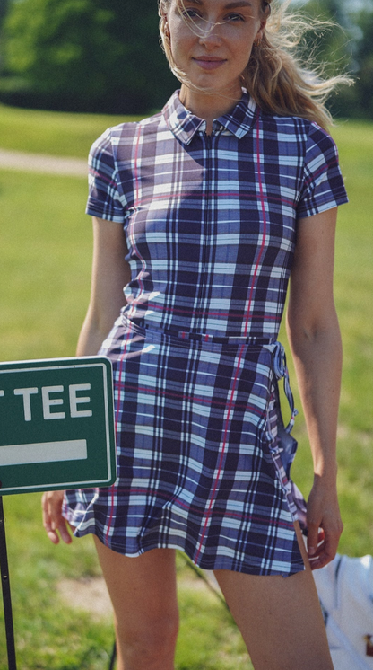 Smith and Quinn Ivy Dress in Prim Navy Plaid