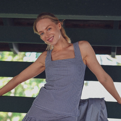 Smith and Quinn Kay Tank in Navy Gingham