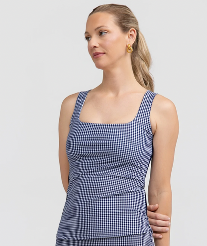 Smith and Quinn Kay Tank in Navy Gingham