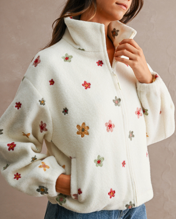 Floral Sherpa Jacket