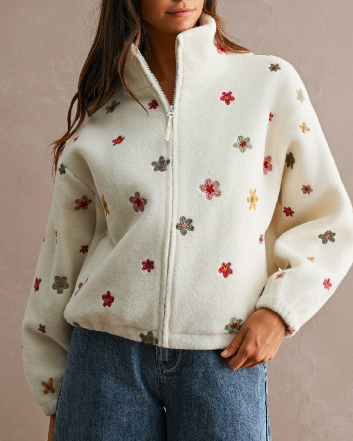 Floral Sherpa Jacket